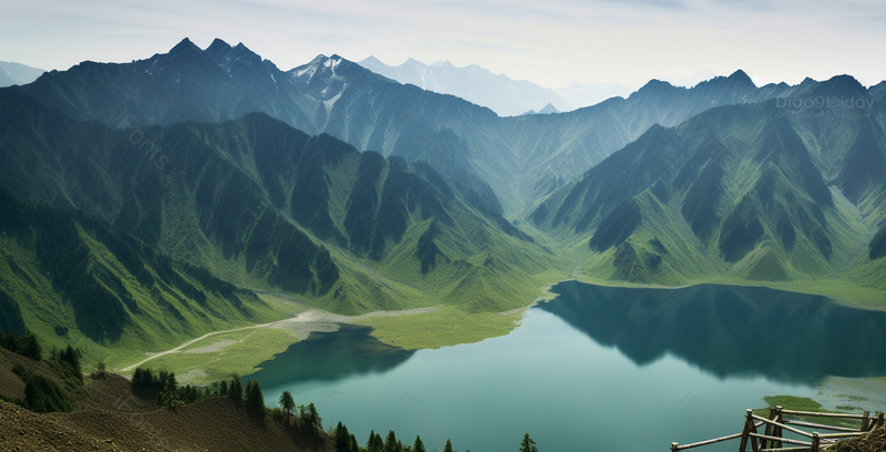 网红打卡地大山上的湖泊摄影实拍,高清,摄影图,摄影图片,图片大全,摄影图免费下载